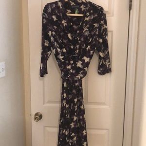 Purple wrap dress